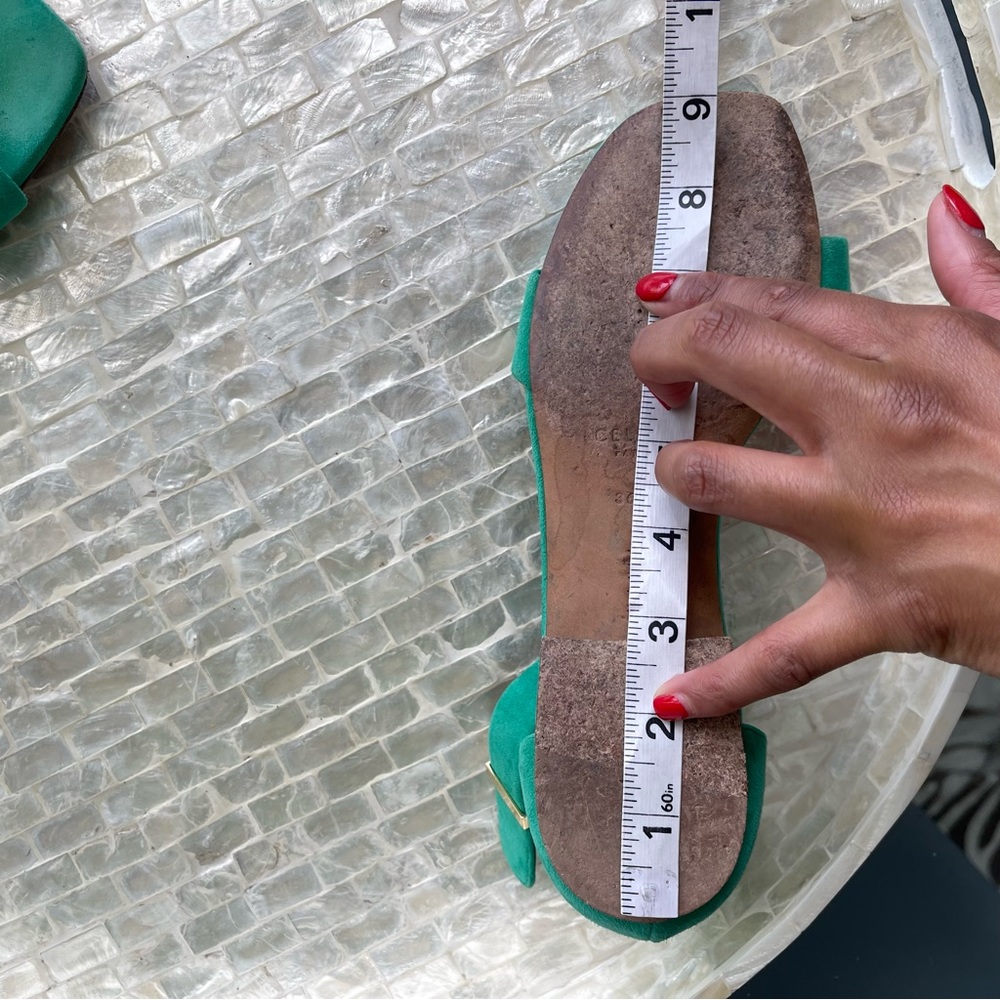 CÉLINE Paris suede green sandals - Picture 6 of 12